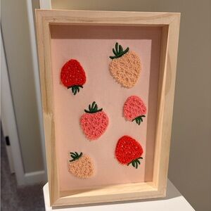 Fuzzy Strawberry Wall Hanging 🍓